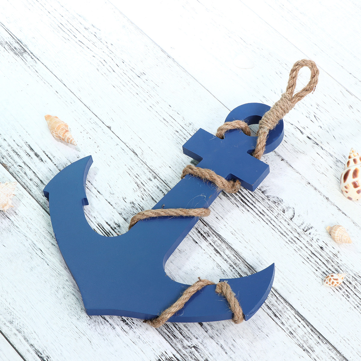 Wall Anchor Plastic - Декоративный морской якорь из состаренного ярко-синего