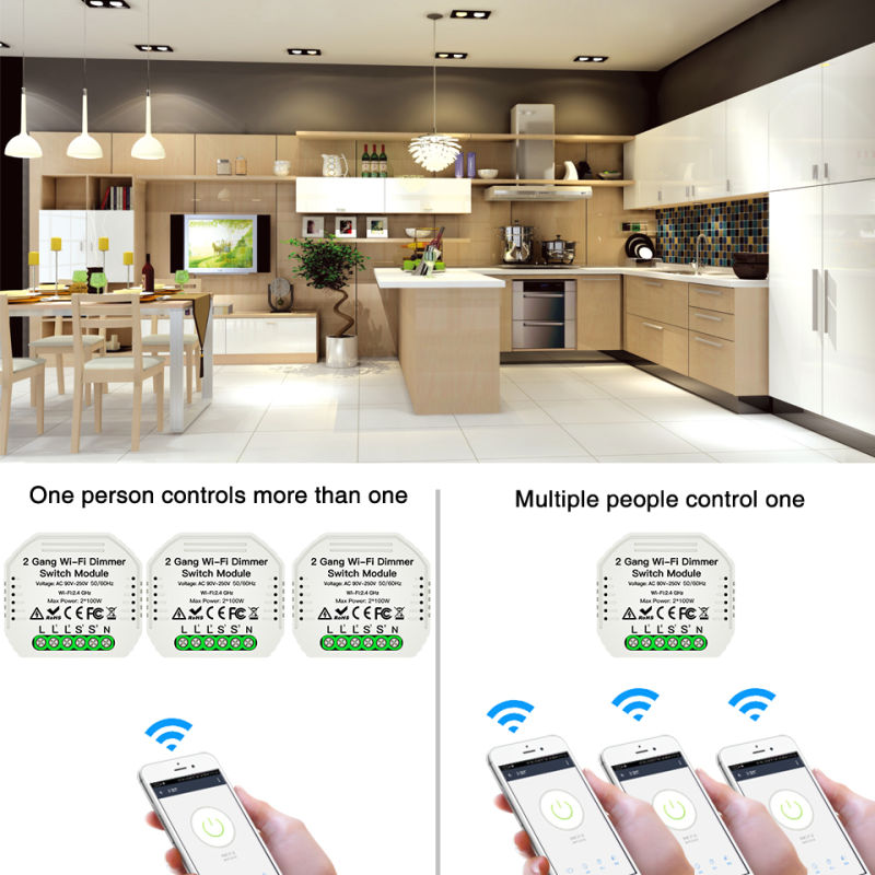 2Gang Wi-Fi диммер модуль выкл – обзор и цена Home Improvement And Diy